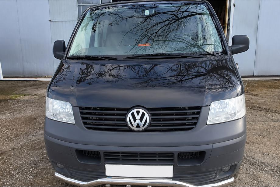 Volkswagen T5 Transporter 2003-2010 гг. Передняя защита Wave-Grill ST007-1 (нержавейка) Фото 2