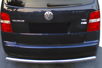 Volkswagen Touran 2003-2010 гг. Задняя защита AK002 (1 шт, нержавейка) фото 1