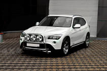 BMW X1 E84 2009-2015 гг. Защита переднего бампера WT018 (нержавейка) фото 3
