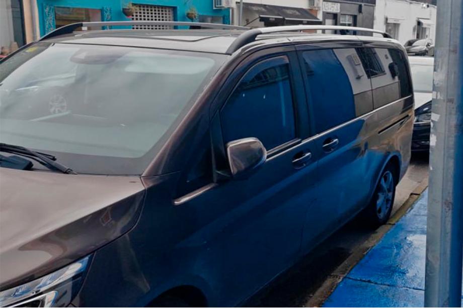 Mercedes Vito/V-class W447 2014- гг. Рейлинги Хром CAN Оригинальный Дизайн (Металлические Ножки) Средняя База (LONG) Фото 6