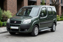 Fiat Doblo I 2005-2010 гг. Боковые Подножки Allmond Grey (2 шт., Алюминий) фото 1