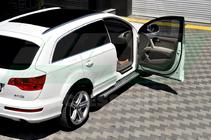 Audi Q7 2005-2015 гг. Боковые пороги Allmond Grey (2 шт., алюминий) фото 3
