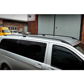 Черные рейлинги CAN Оригинальный дизайн (металлические ножки) Mercedes Vito/V-class W447 2014- гг. фото 3