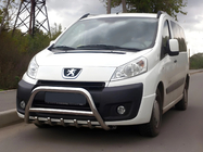 Fiat Scudo 2007-2015 гг. Кенгурятник WT003/4 (нержавейка) фото 1
