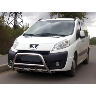 Кенгурятник WT003/4 (нержавейка) Fiat Scudo 2007-2015 гг. фото 1