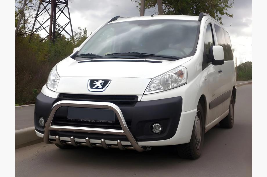 Fiat Scudo 2007-2015 гг. Кенгурятник WT003/4 (нержавейка) Image