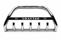 Volkswagen Crafter 2006-2016 гг. Кенгурятник WT004 Нержавейка 60мм, без надписи фото 5