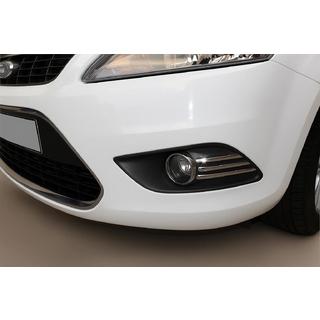 Хром накладки на противотуманные фары (6 шт., нерж. сталь) Ford Focus II 2008-2011 гг. фото 1