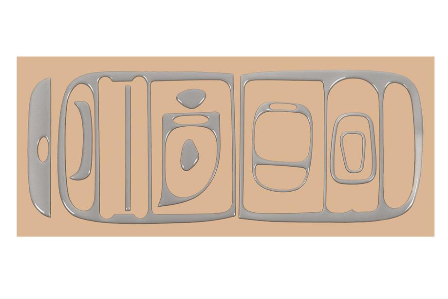 Hyundai H200, H1, Starex 1998-2007 гг. Накладки на Панель Приборов Карбон Фото 5