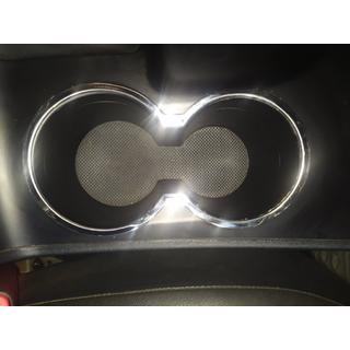 Кольца на подстаканник (нержавейка) Hyundai IX-35 2010-2015 гг. фото 4