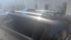Kia Soul I 2008-2013 гг. Хромированные рейлинги (пластиковые ножки, установка на клей) фото 1