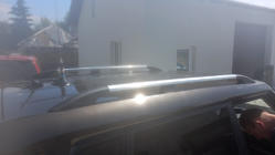 Kia Soul I 2008-2013 гг. Хромированные рейлинги (пластиковые ножки, установка на клей) фото 2