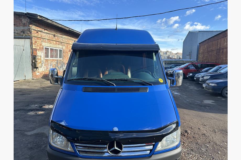 Mercedes Sprinter W901/902/903/904/905 1995–2006 гг. Козырек на лобовое стекло (черный глянец, 5мм) Фото 8
