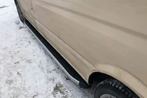 Mercedes Viano 2004-2014 гг. Боковые пороги Alliance (2 шт., алюминий) фото 6