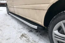 Mercedes Viano 2004-2014 гг. Боковые пороги Alliance (2 шт., алюминий) фото 7