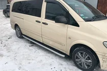 Mercedes Viano 2004-2014 гг. Боковые пороги Alliance (2 шт., алюминий) фото 8