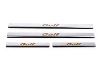 Volkswagen Golf 6 2008-2014 гг. Накладки на пороги Carmos V1 нержавейка 4-дверный фото 2