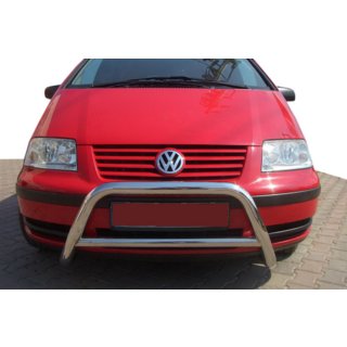 Передний кенгурятник WT005 (нержавейка) Ford Galaxy 1995-2006 гг. фото 1