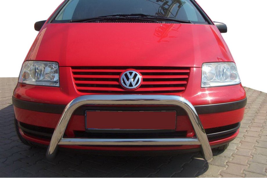 Ford Galaxy 1995-2006 гг. Передний кенгурятник WT005 (нержавейка) Image