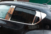 Nissan Juke 2010-2019 гг. Накладки на дверные стойки из нержавеющей стали (8 шт) фото 2