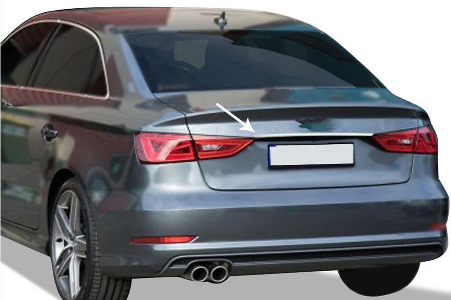 Audi A3 2012-2020 гг. Накладка над номером Sedan (нержавейка) Image