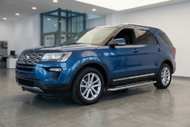 Ford Explorer 2011-2019 гг. Боковые Подножки Maydos V2 (2 шт., Алюминий и Нержавейка) фото 1
