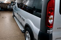 Nissan Primastar 2002-2014 гг. Боковые пороги X5-тип (2 шт, алюминий) фото 4