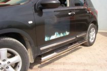 Nissan Qashqai 2007-2010 гг. Боковые трубы (2 шт., нержавейка) фото 1
