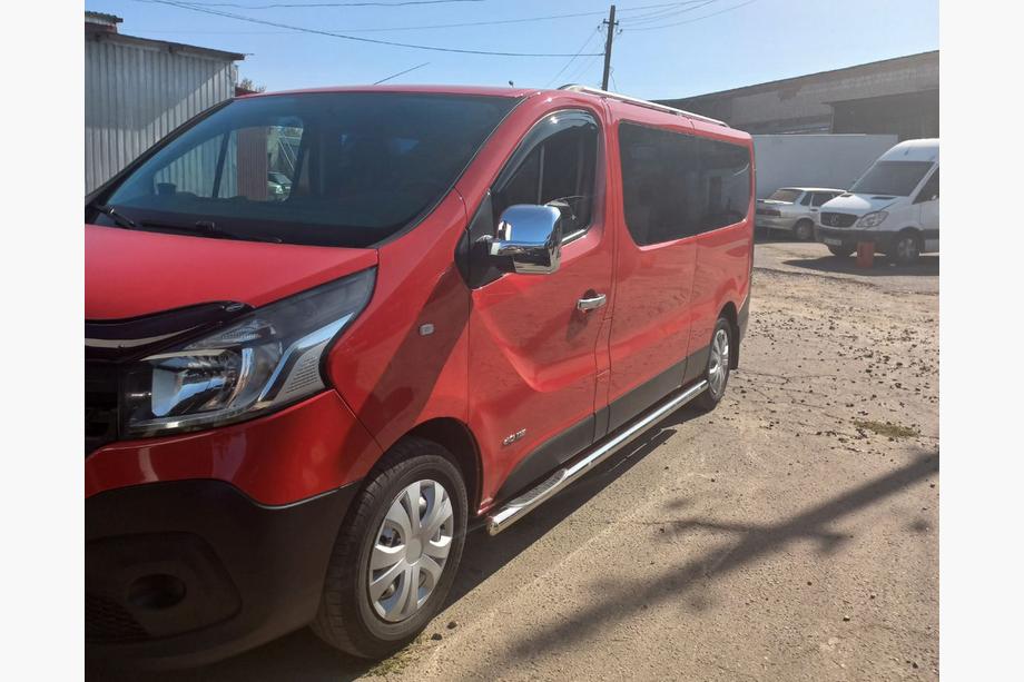 Nissan NV300/Primastar 2016- гг. Боковые трубы (2 шт., нержавейка) 70 мм, короткая база Фото 4