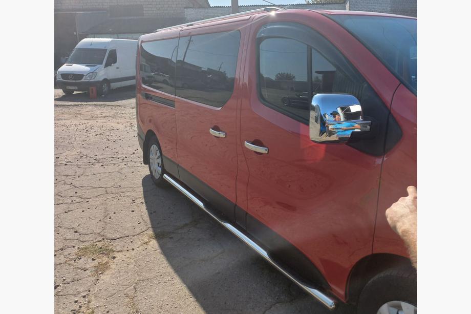 Nissan NV300/Primastar 2016- гг. Боковые трубы (2 шт., нержавейка) 70 мм, короткая база Фото 2