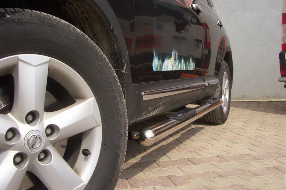Nissan Qashqai 2010-2014 гг. Боковые трубы (2 шт., нержавейка) Фото 4