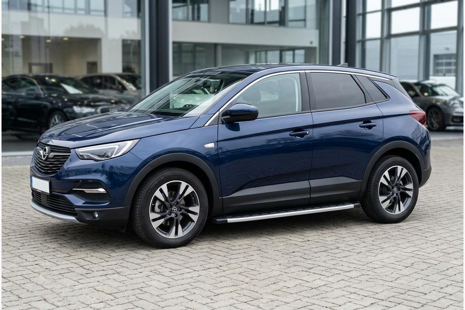 Opel Grandland X 2017- гг. Боковые Подножки Fullmond (2 шт, Алюминий) Image