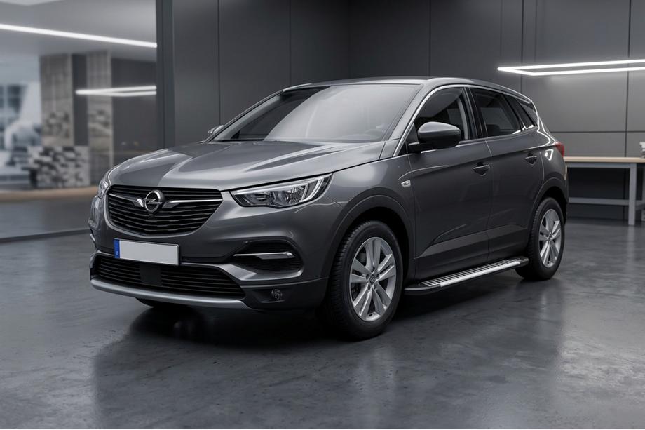 Opel Grandland X 2017- гг. Боковые пороги Line (2 шт, алюминий) Image