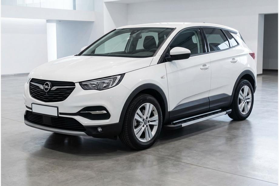 Opel Grandland X 2017- гг. Боковые Подножки RedLine V1 (2 шт, Алюминий) Фото 1
