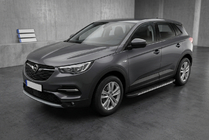 Opel Grandland X 2017- гг. Боковые Подножки Bosphore Grey (2 шт., Алюминий) фото 1