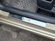 Citroen C-4 2004-2010 гг. Накладки на пороги Carmos нержавейка фото 3