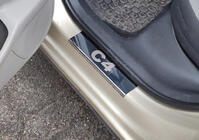 Citroen C-4 2004-2010 гг. Накладки на пороги Carmos нержавейка фото 4