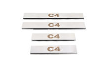 Citroen C-4 2004-2010 гг. Накладки на пороги Carmos нержавейка фото 5