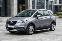 Opel Crossland X 2017-2024 гг. Боковые Подножки Maydos V1 (2 шт., Алюминий и Нержавейка) фото 1