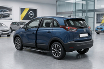 Opel Crossland X 2017-2024 гг. Боковые Подножки RedLine Black (2 шт., Алюминий) фото 1