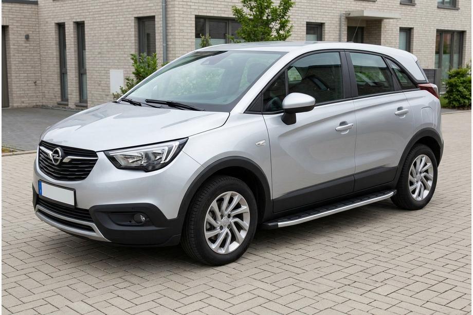 Opel Crossland X 2017-2024 гг. Боковые Подножки Fullmond (2 шт., Алюминий) Image