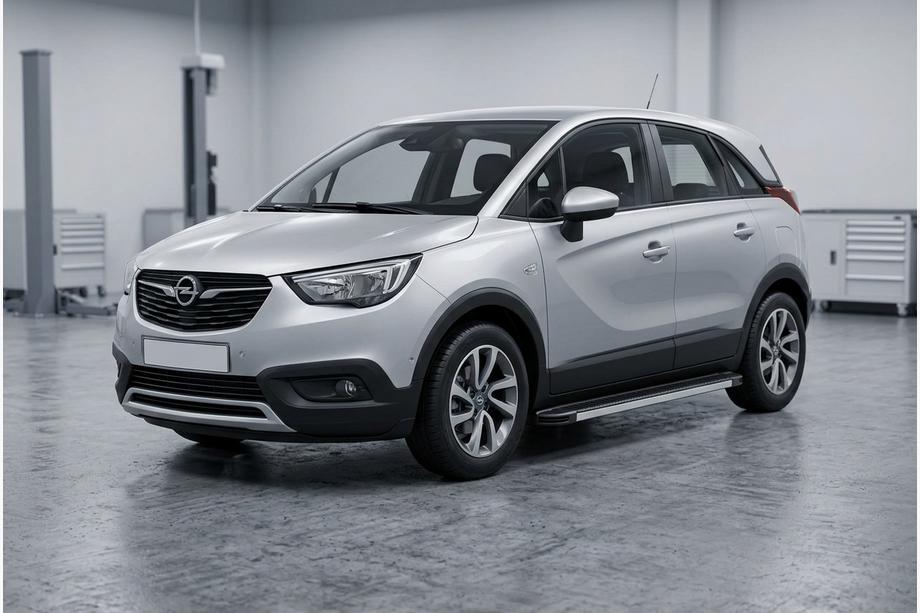 Opel Crossland X 2017-2024 гг. Боковые Подножки Maya V1 (2 шт., Алюминий) Image