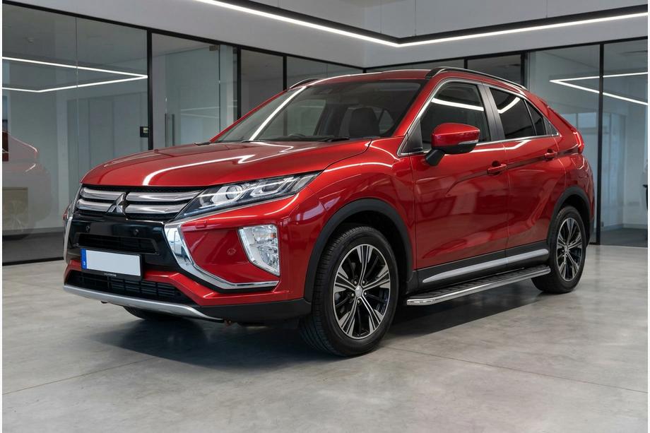 Mitsubishi Eclipse Cross 2017- гг. Боковые Подножки Maydos V1 (2 шт., Алюминий и Нержавейка) Image