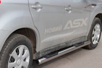 Mitsubishi Eclipse Cross 2017- гг. Боковые трубы BB002 (2 шт., нержавейка) фото 1