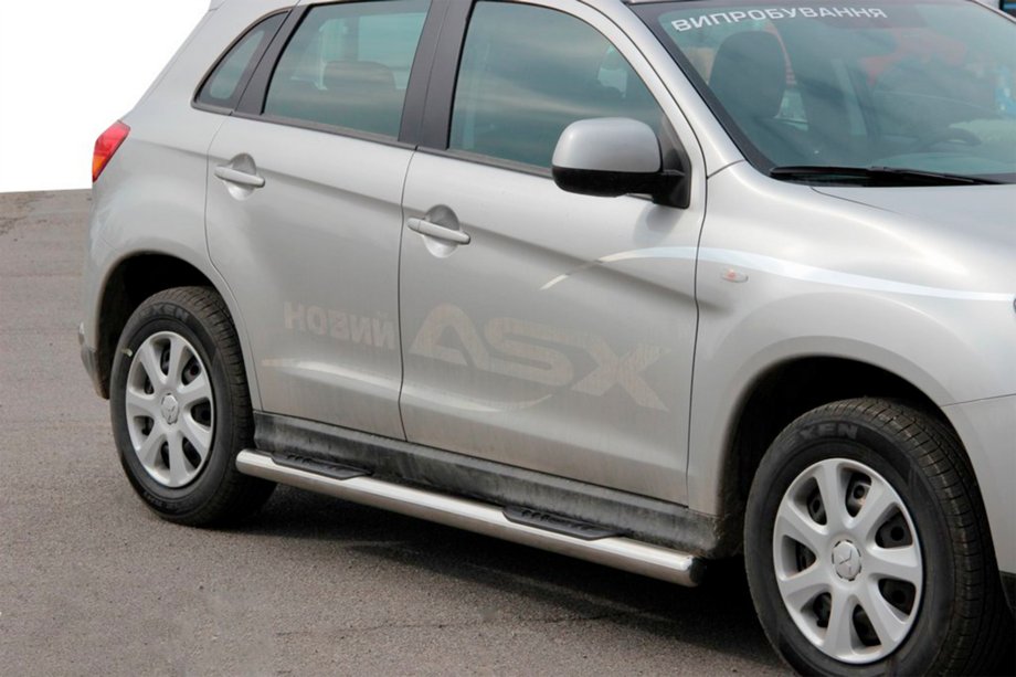 Mitsubishi Eclipse Cross 2017- гг. Боковые трубы BB002 (2 шт., нержавейка) Фото 2
