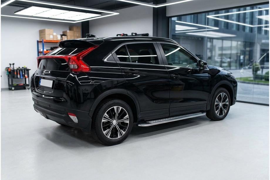 Mitsubishi Eclipse Cross 2017- гг. Боковые Подножки Maydos V2 (2 шт., Алюминий и Нержавейка) Image