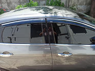 Ford Focus III 2011-2017 гг. Ветровики с хромированным молдингом Niken (SD/HB, 4 шт) фото 1