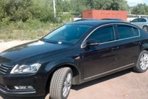 Volkswagen Passat B7 2012-2015 гг. Ветровики с хромированным молдингом SD (4 шт, EU, HIC) фото 8