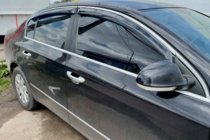 Volkswagen Passat B7 2012-2015 гг. Ветровики с хромированным молдингом SD (4 шт, EU, HIC) фото 1