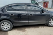 Volkswagen Passat B7 2012-2015 гг. Ветровики с хромированным молдингом SD (4 шт, EU, HIC) фото 3